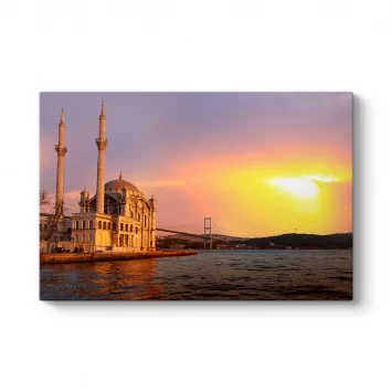 Ortaköy Camii Gün Batımı Tablo