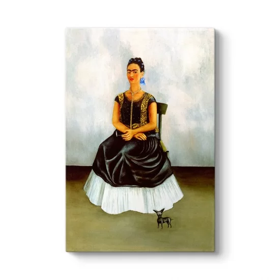 Frida Kahlo - Itzcuintli Dog with Me Tablosu