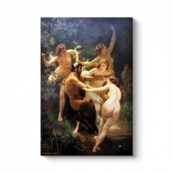 William Adolphe Bouguereau - Nymphs and Satyr Tablosu