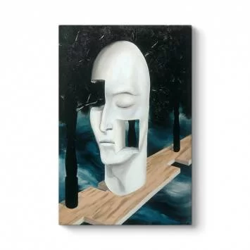 Rene Magritte - The Face Of Genius‏ Tablosu