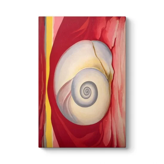 Georgia OKeeffe - With White Shell‏ Tablosu