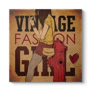 Vintage Fashion Girl Tablosu