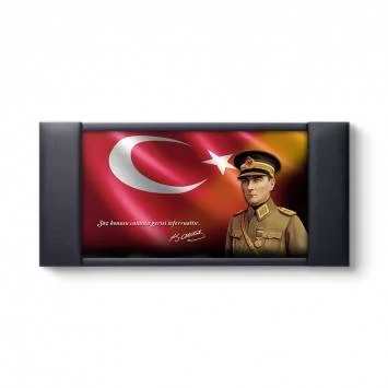 Atatürk Üniformalı Makam Panosu