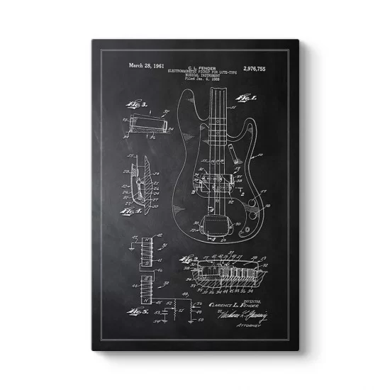 Fender Gitar Patenti Tablosu