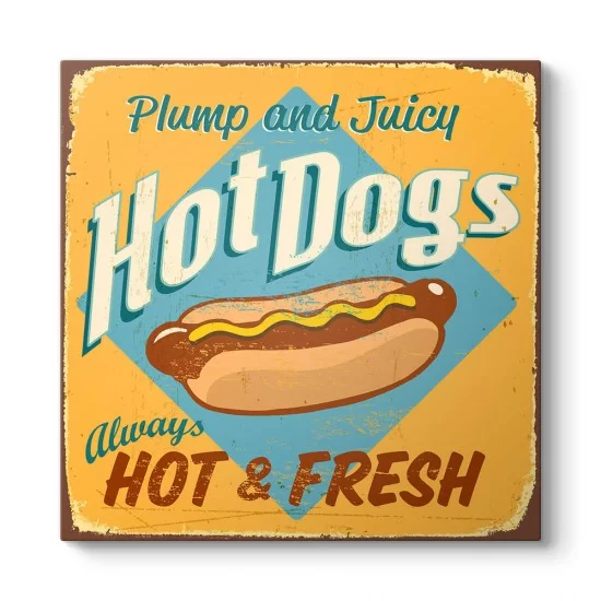 Vintage Hot Dogs Tablosu