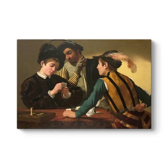 Caravaggio - Hilekarlar Kanvas Tablo