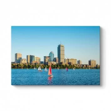 Boston Şehir Silüeti Kanvas Tablo