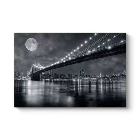 Köprü Işıkları Panorama Tablo