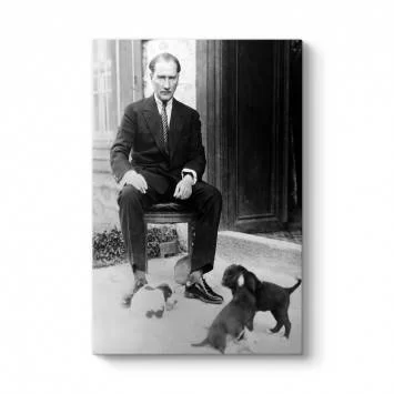 Atatürk ve Yavru Köpekler Tablosu