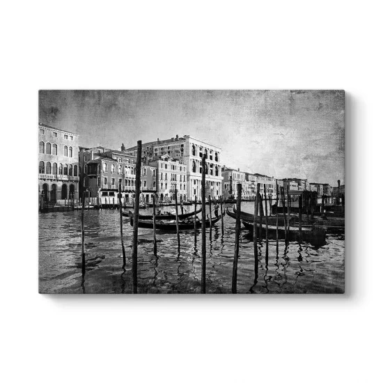 Venedik Siyah Beyaz Tablo