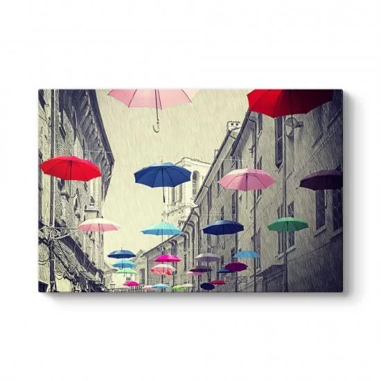 Rengarenk Şemsiyeler Tablosu