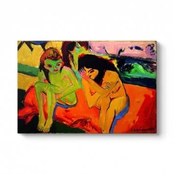 Ernst Ludwig Kirchner - İki Çıplak Kadın Tablosu