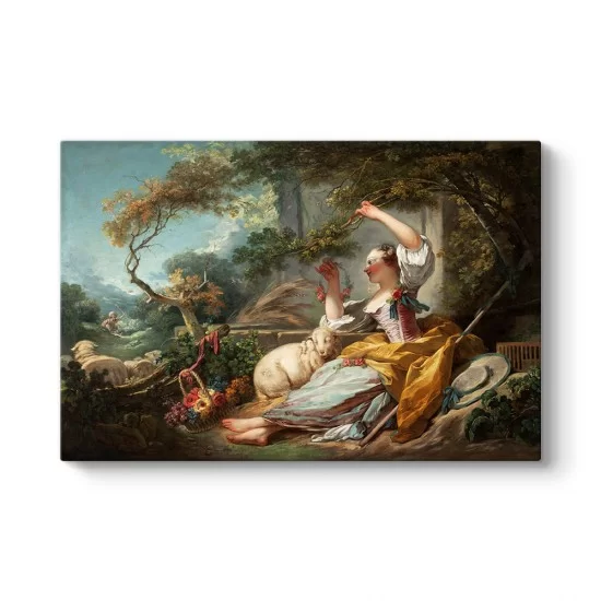 Jean Honore Fragonard - The Shepherdess Tablosu