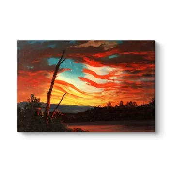 Frederic Edwin Church - Our Banner in the Sky Tablosu