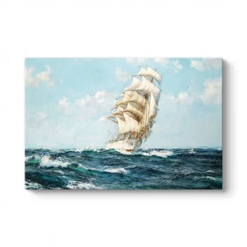 Montague Dawson - Clippership in the High Seas Tablosu