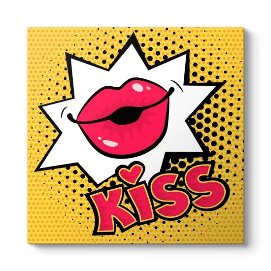 Popart Öpücük Tablosu