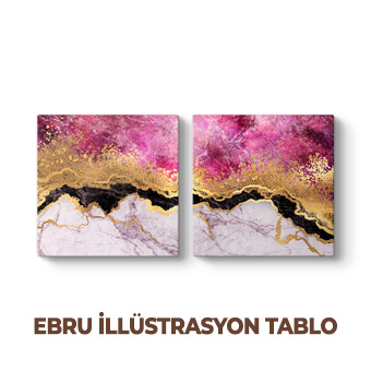 ebru 2 parçalı tablo